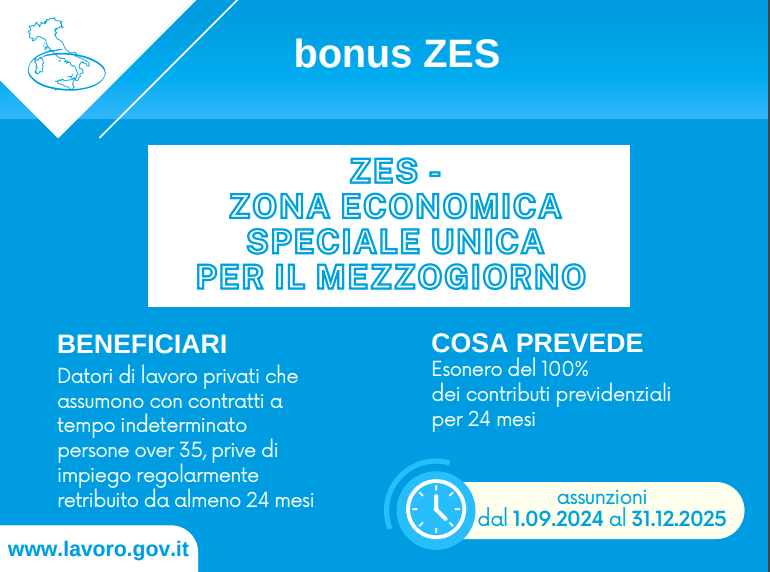 Bonus Zes Decreto Coesione