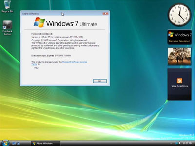 Schermata di Windows 7