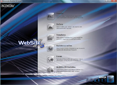 Finestra principale WebSite X5 Smart 8